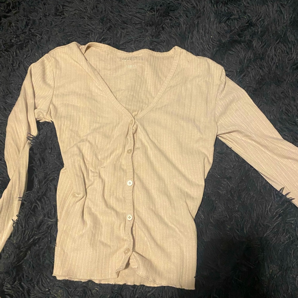 Beige cardigan layering piece xs from blue notes